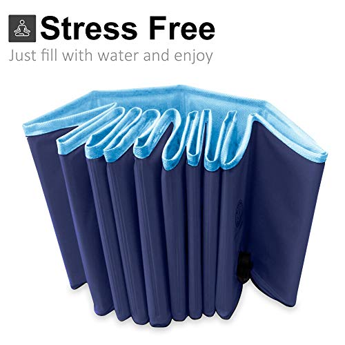 KOPEKS Piscina Extra Grande Infantil Ideal para Niños/Mascotas Perros 160 x 30 cm - Azul Marino y Celeste - XL - XXL