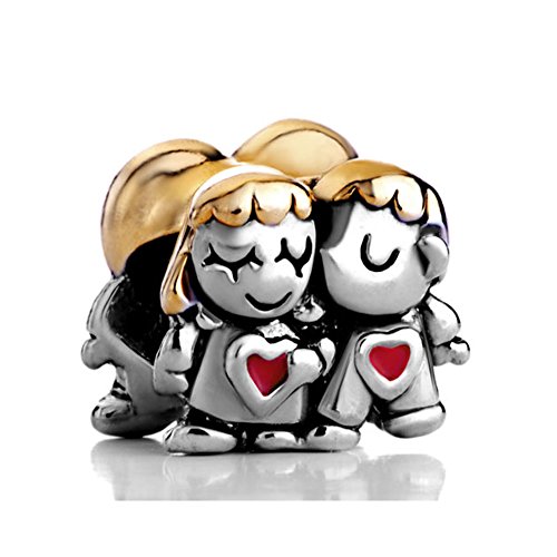 korliya niña y Boy Charm Love cuentas para pulsera