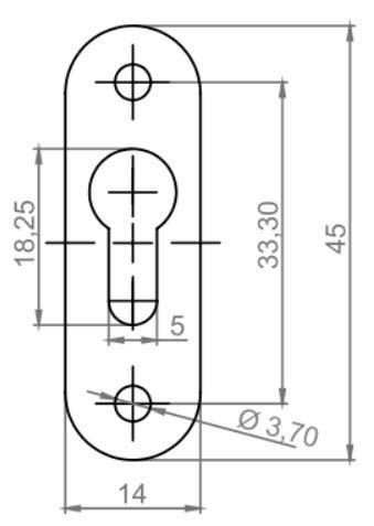 KOTARBAU - Herraje de cabeza lenticular (42 x 14 mm, galvanizado, 100 unidades)