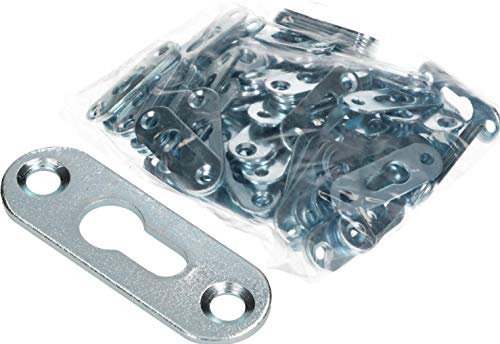 KOTARBAU - Herraje de cabeza lenticular (42 x 14 mm, galvanizado, 100 unidades)