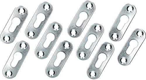 KOTARBAU - Herraje de cabeza lenticular (42 x 14 mm, galvanizado, 100 unidades)