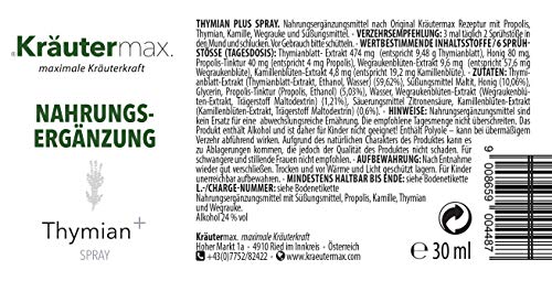 Kräutermax Tomillo plus spray 1 x 30 ml spray para tos y garganta