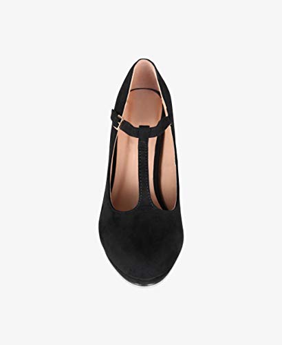 KRISP Zapatos Tacón Ancho Mujer Oferta Fiesta Salón Elegante Boda Básicos Plataforma Calzado Cómodo, Negro (3722), 37 EU (4 UK), 3722-BLK-4