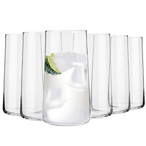 Krosno Grande Vasos de Agua Highball | Set 6 Piezas | 540 ML | Avant-Garde Collection Uso en Casa, Restaurante y en Fiestas | Apto para Microondas y Lavavajillas