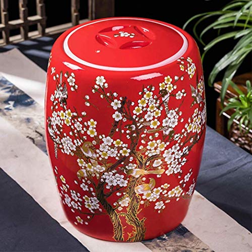 KUANDARMX Recipiente de harina Recipientes de Grano Tarro de Kimchi Barril de arroz de cerámica Recipiente de Almacenamiento Sellado Tanque de Almacenamiento de arroz de Cocina, Red, 20.5x20.5x27cm