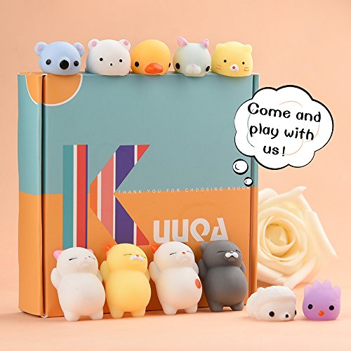 KUUQA 30 Unids Mochi Animal Squishies Juguetes Kawaii Squishy Panda Gato Paw Lindo Mini Apretón Squeeze Bolas de Estrés Bola Juguetes para Niños Adultos Fiesta de Cumpleaños Bolsas Favor Regalos