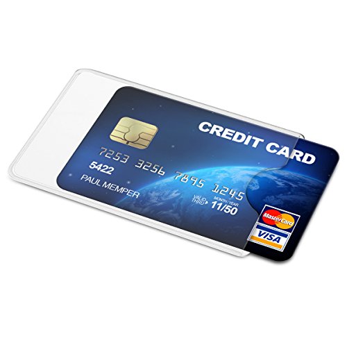 kwmobile 10x Funda Protectora Tarjeta de crédito y débito - Set de Cubiertas de protección para Tarjetas - Tarjetero Individual - Transparente Mate