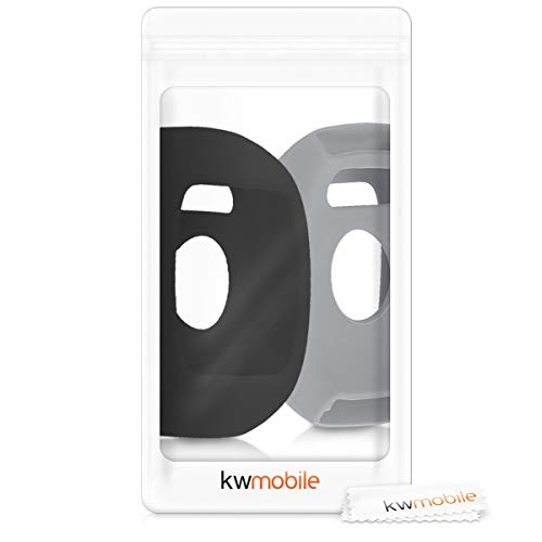 kwmobile 2 Fundas Compatible con Polar M400 - Cubierta Monitor de Actividad de Silicona Negro/Antracita