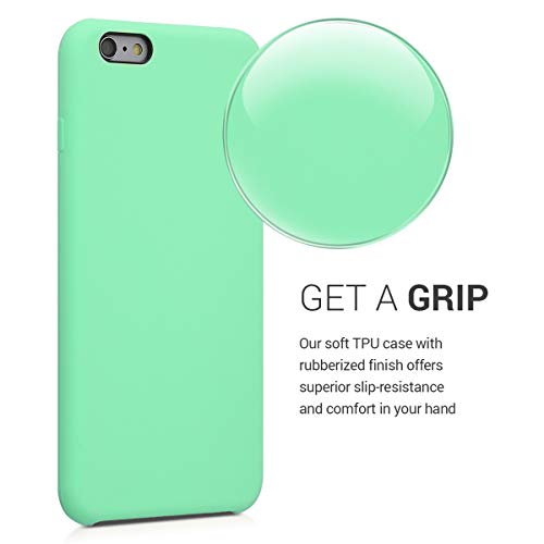 kwmobile Funda Compatible con Apple iPhone 6 Plus / 6S Plus - Carcasa de TPU para móvil - Cover Trasero en Verde Menta