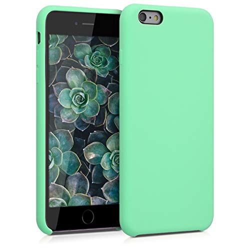 kwmobile Funda Compatible con Apple iPhone 6 Plus / 6S Plus - Carcasa de TPU para móvil - Cover Trasero en Verde Menta