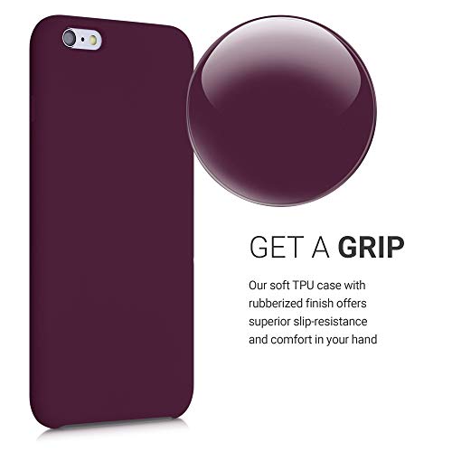 kwmobile Funda Compatible con Apple iPhone 6 Plus / 6S Plus - Carcasa de TPU para móvil - Cover Trasero en Violeta Burdeos