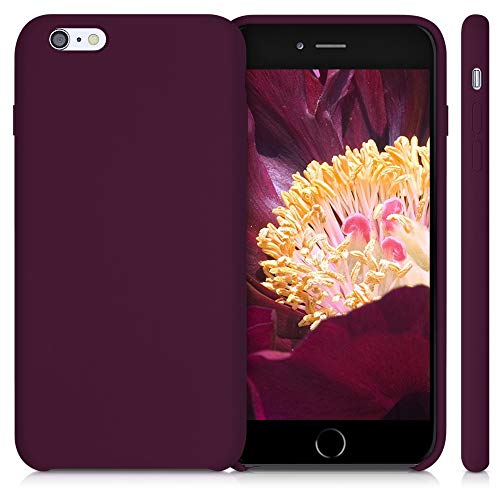 kwmobile Funda Compatible con Apple iPhone 6 Plus / 6S Plus - Carcasa de TPU para móvil - Cover Trasero en Violeta Burdeos