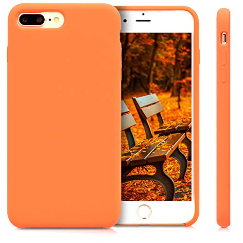 kwmobile Funda Compatible con Apple iPhone 7 Plus / 8 Plus - Carcasa de TPU para móvil - Cover Trasero en Mandarina