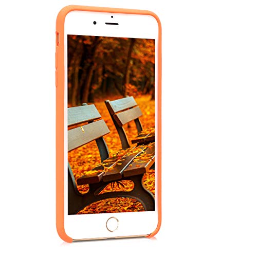 kwmobile Funda Compatible con Apple iPhone 7 Plus / 8 Plus - Carcasa de TPU para móvil - Cover Trasero en Mandarina