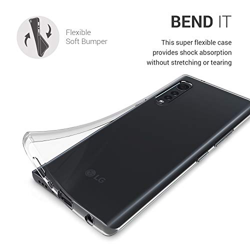 kwmobile Funda Compatible con LG Velvet - Carcasa de TPU para móvil - Cover Trasero en Transparente