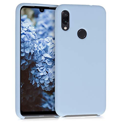 kwmobile Funda Compatible con Xiaomi Redmi Note 7 / Note 7 Pro - Carcasa de TPU para móvil - Cover Trasero en Azul Claro Mate