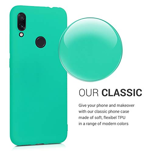kwmobile Funda Compatible con Xiaomi Redmi Note 7 / Note 7 Pro - Carcasa de TPU Silicona - Protector Trasero en Turquesa neón