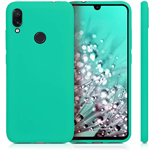kwmobile Funda Compatible con Xiaomi Redmi Note 7 / Note 7 Pro - Carcasa de TPU Silicona - Protector Trasero en Turquesa neón