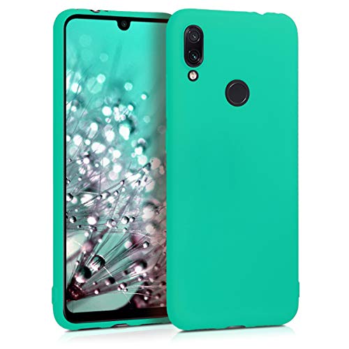 kwmobile Funda Compatible con Xiaomi Redmi Note 7 / Note 7 Pro - Carcasa de TPU Silicona - Protector Trasero en Turquesa neón