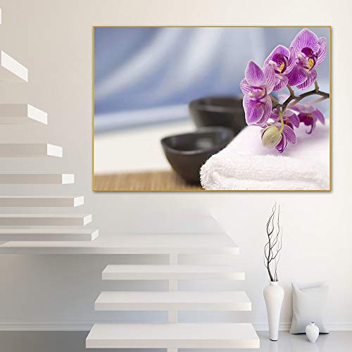 KWzEQ Flor Pared Arte Imagen Cartel Lienzo Arte de la Pared Pintura Sala de Estar decoración del hogar baño decoración,Pintura sin Marco,30X45cm