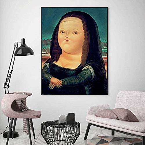 KWzEQ Imprimir en Lienzo Decoración Linda de la Pared de la Muchacha Gorda para la Sala de Estar Imagen del Arte de la Pared Carteles caseros ilustraciones70x90cmPintura sin Marco