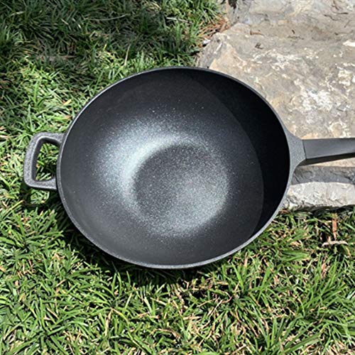 KX-YF Sartén con Antiadherente De Fondo Plano Wok Wok 32cm Alto Grado sartén Antiadherente Pan Pan 32x9.5cm se Permite Fumar Inducción Adecuada (Color : Aluminum, Size : 32x9.5cm)