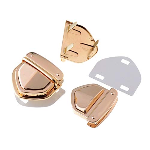 kyt 1 Set Rose Bolso de Color Oro Bolsa de Accesorios Monedero torcedura desactivar el Bloqueo de 49x50mm (Color : Silver Tone)