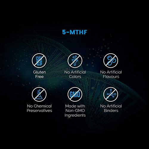 L-5 MTHF 1 mg de Intelligent Labs, 120 cápsulas, 4 meses, Mejor relación calidad-precio, Suplemento de ácido fólico activo L-5-metiltetrahidrofolato en forma de folato activo Quatrefolic Acid