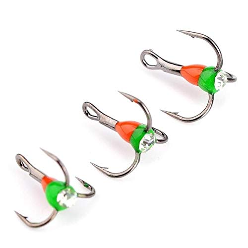 L-MEIQUN, 5 UNIDS Invierno Pesca en Hielo Gancho Agudo Herramientas de Aparejos de Pesca de Acero al Alto Carbono Color Aleatorio (Color : Random, Model Number : 12)