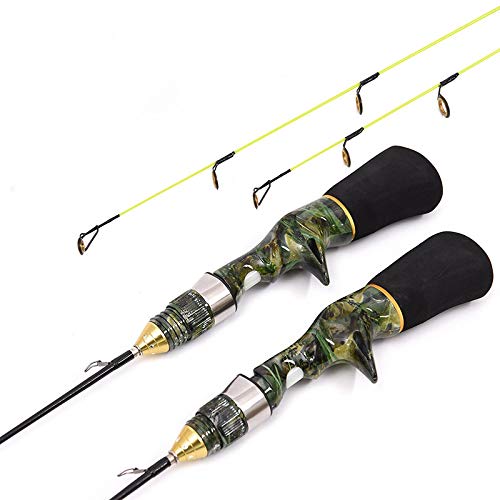 L-MEIQUN, Compuesto de fibra de hielo Poste de hielo for el invierno Tipo profesional al aire libre 50 cm 60 cm Cañas de pescar for hielo Poste Caña de pescar Carpa de pesca de invierno Mango de EVA S