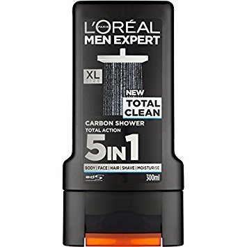 L 'Oréal Paris. Gel de ducha. Men Expert 5 in 1. Total Clean. 2 unidades de 300 ml