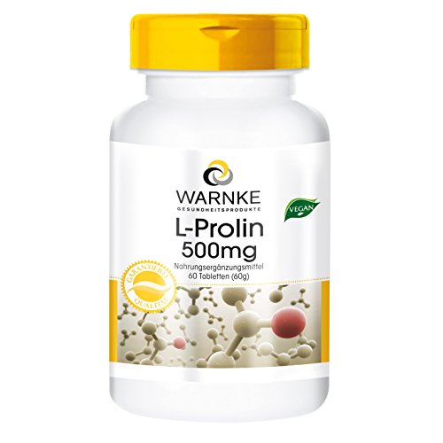 L-Prolina 500mg – Vegana – 60 comprimidos