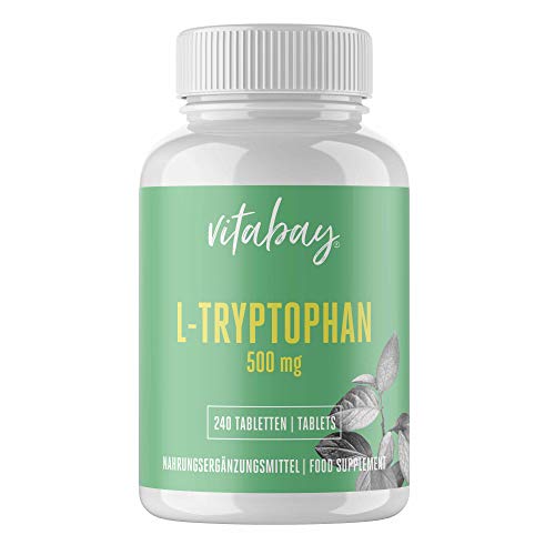 L-Tryptophan, 500 mg, 240 Tabletas Veganas