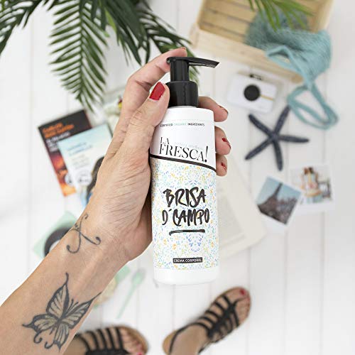 LA FRESCA! Brisa de Campo crema hidratante corporal/para hombre o mujer para todo tipo de pieles: atopica y con afecciones como psoriasis y eccemas, evita rojeces con productos ecologicos - 200ml