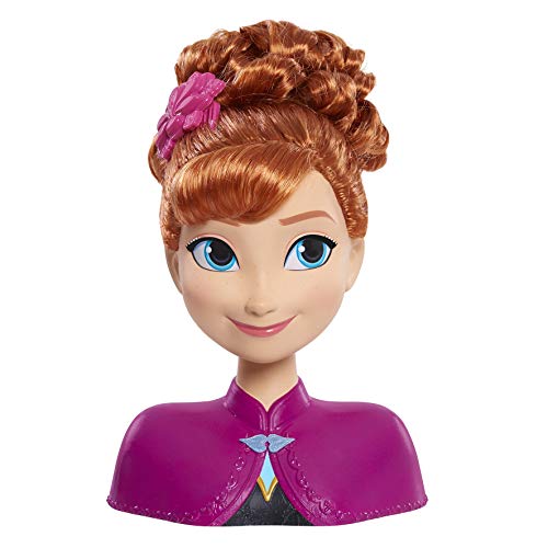 La Frozen – Anna – Cabeza de peluquería Basic, 14 Accesorios de peluquería incluidos, Juguete para niños a Partir de 3 años, FRN41