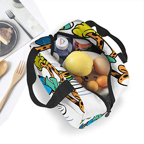 La ilustración muestra el guepardo, que ofrece deportes, correr, aislar, moda, reutilizable, resistente al agua, bolsa de almuerzo, bolsa de almuerzo para el trabajo de oficina, escuela, picnic, send