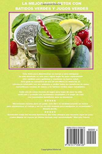 La Mejor Dieta Detox Con Batidos Verdes y Jugos Verdes: Recetas Para Desintoxicar, Recetas Para Adelgazar y Para Quemar Grasa Corporal