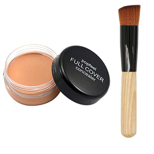 La señora Crema cosmética Belleza ?? Yesmile cosmética Maquillaje Base Crema Base de Maquillaje Desnuda Corrector Facial Líquido Corrector + Cepillo