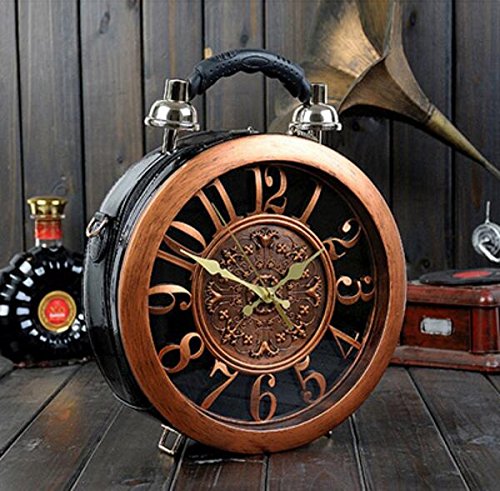 La tendencia de la personalidad del bolso de las nuevas mujeres británicas genuina bolso de la caja del reloj verdadero retro La personalidad de la máquina del tiempo original Messenger Base de ,Black