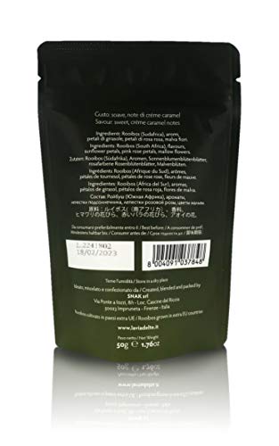 La Via del Te Té Rooibos Aromatizado Cape Town - Peso Neto 50gr (Paquete de 2 Piezas)