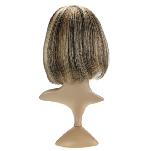 LaaVoo 12" Highlights Front Lace Cabello Natural Pelucas Parte Libre Bob Wigs para Cueros Cabelludos Sensibles 130% de Densidad