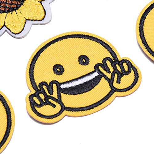 LABOTA 60pcs Hierro en parches Ropa Parches coser parches bordados Pegatinas Patrón Bordado Bricolaje Accesorio para Camiseta Jeans Sombreros Bolsas Ropa (Style1)