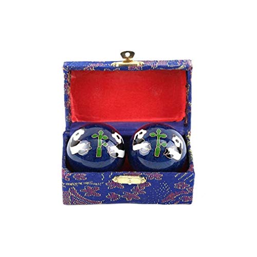 lachineuse Bolas de Salud Tradicional Qi Gong, Panda Bleu, 10x6x5cm