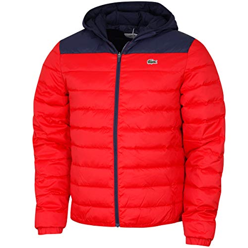 Lacoste BH1531 Abrigo de vestir, Rouge/Marine, XXXX-Large para Hombre