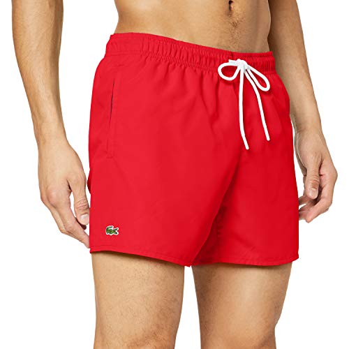 Lacoste MH6270 Pantalones Cortos, Rojo (Rouge/Marine), Medium para Hombre
