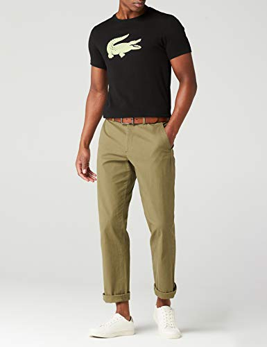 Lacoste Sport Th3377 Camiseta, Negro (Noir/Zeste Fluo 9k8), X-Small (Talla del Fabricante: 2) para Hombre