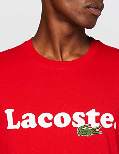 Lacoste TH1868 Camiseta, Rojo, M para Hombre