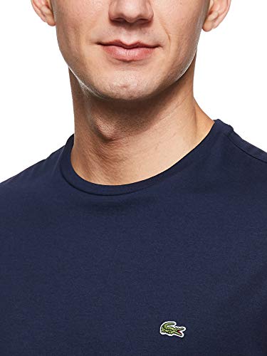 Lacoste TH6709, Camiseta para Hombre, Azul (Marine), L (Talla del fabricante: 5)