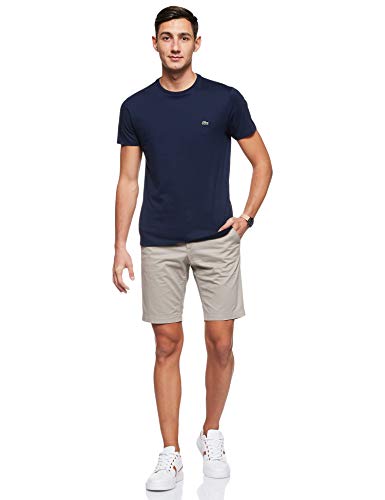 Lacoste TH6709, Camiseta para Hombre, Azul (Marine), L (Talla del fabricante: 5)