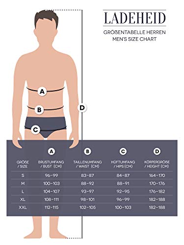 Ladeheid Albornoz de Baño 100% Algodón Ropa de Casa Hombre LA40-101(Morado Oscuro (D05), L)